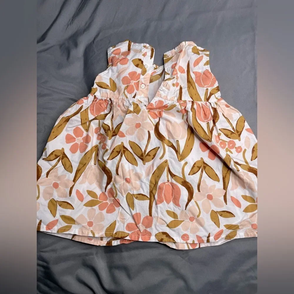 Carter's Green Floral Baby Dress Set